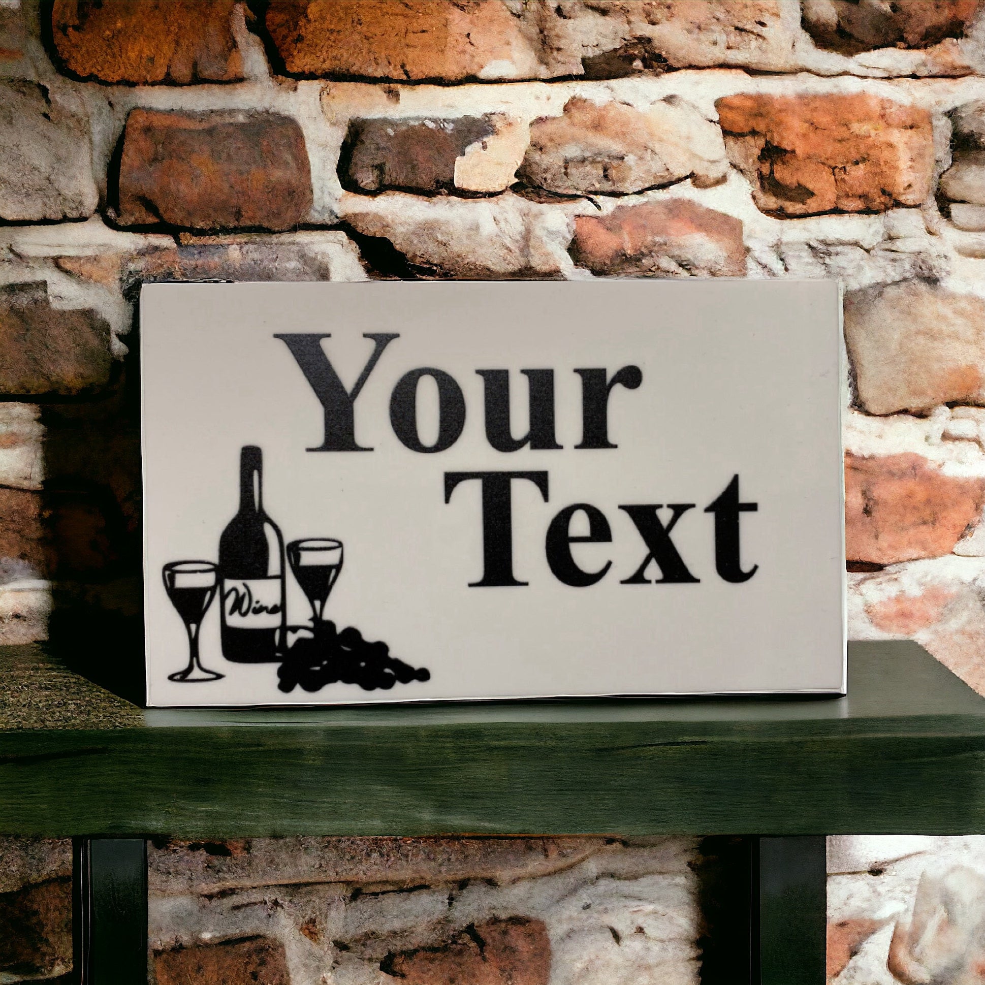 Wine Vintage White Personalised Custom Sign - The Renmy Store Homewares & Gifts 