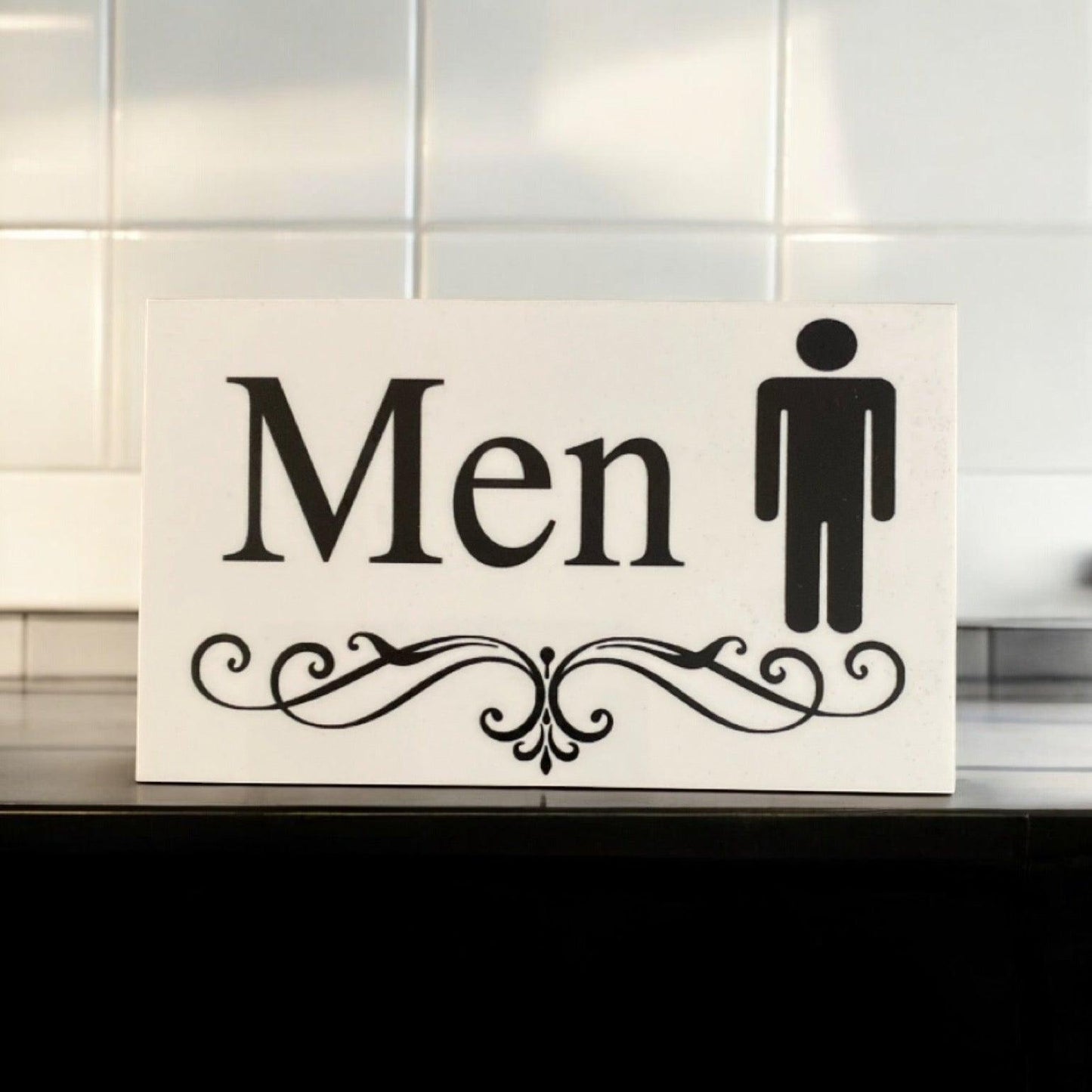 Toilet Door Women Men Vintage Scroll Sign - The Renmy Store Homewares & Gifts 