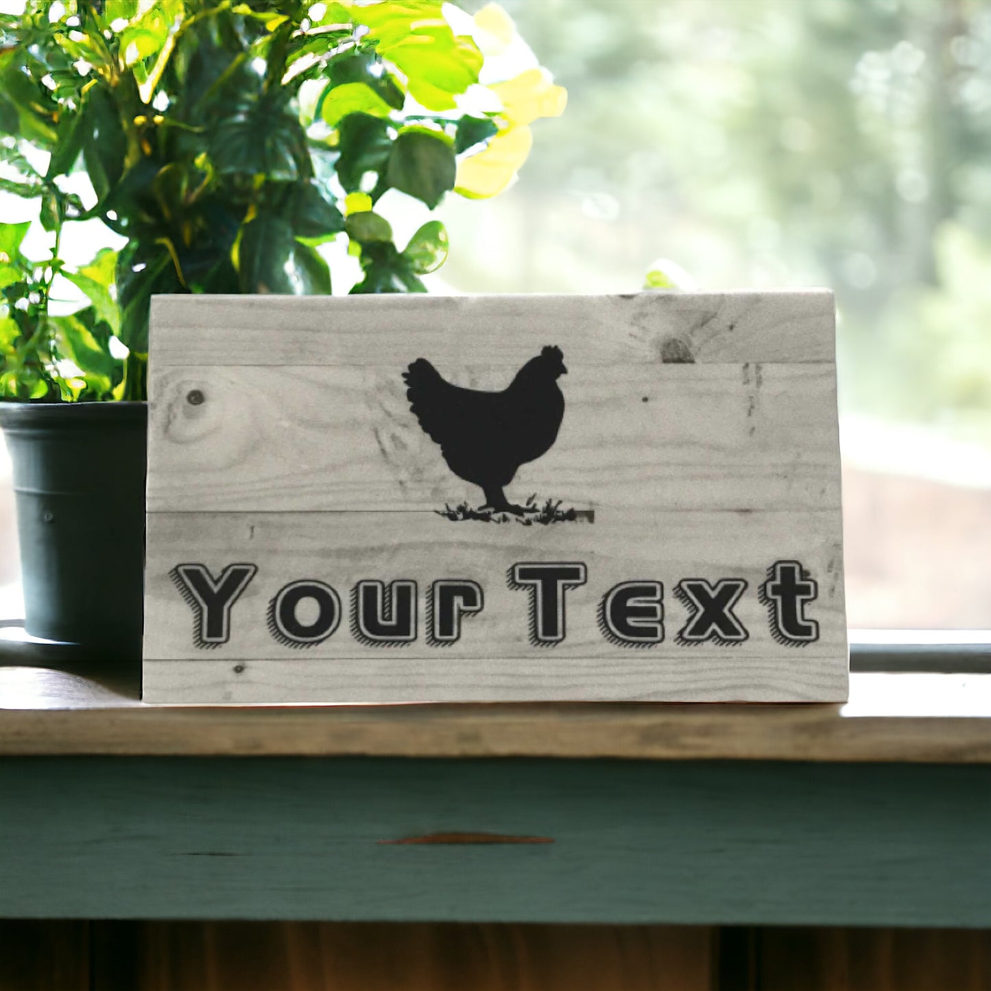 Chicken Hen Custom Personalised French Sign - The Renmy Store Homewares & Gifts 