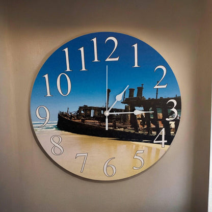 Clock Wall Fraser Island K'gari Maheno Aussie Made - The Renmy Store Homewares & Gifts 