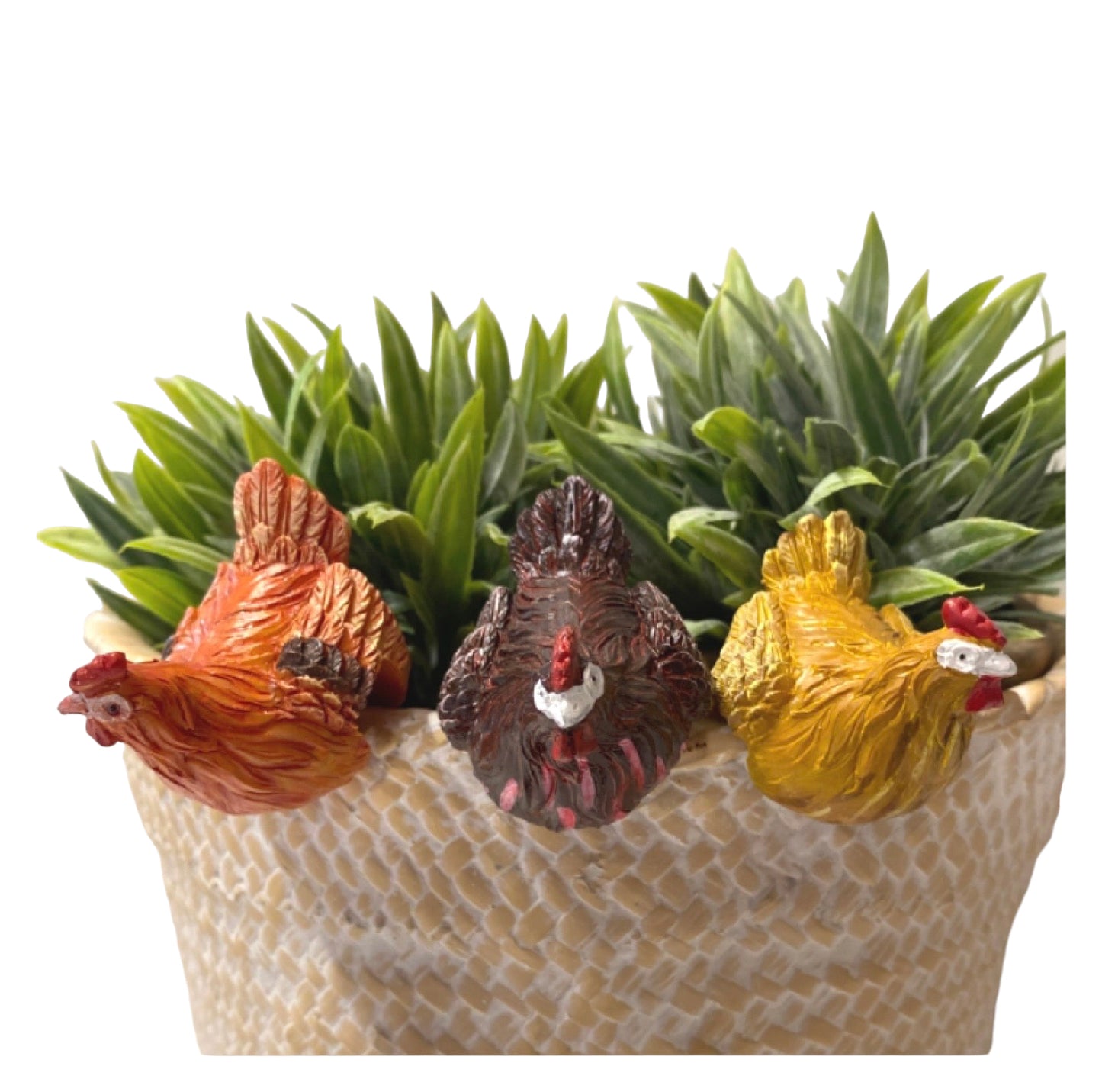 Chicken Hen Pot Sitter Hanger Planter Set of 3 - The Renmy Store Homewares & Gifts 