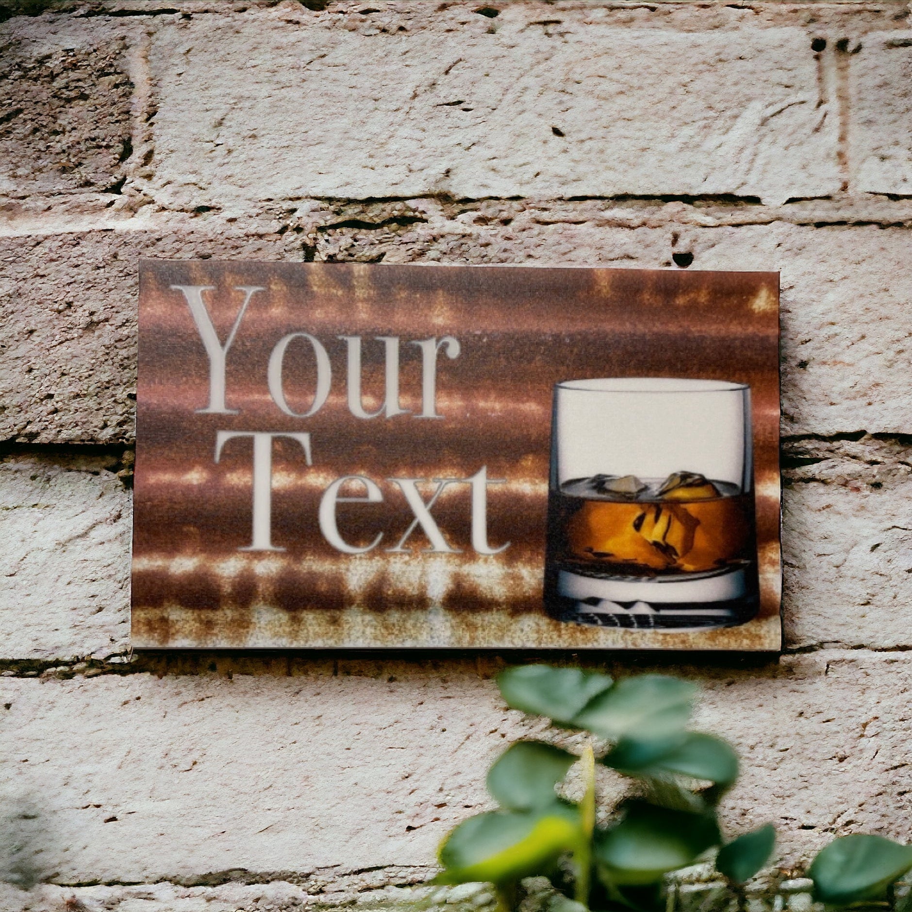 Scotch Bar Rustic Rust Custom Personalised Sign - The Renmy Store Homewares & Gifts 