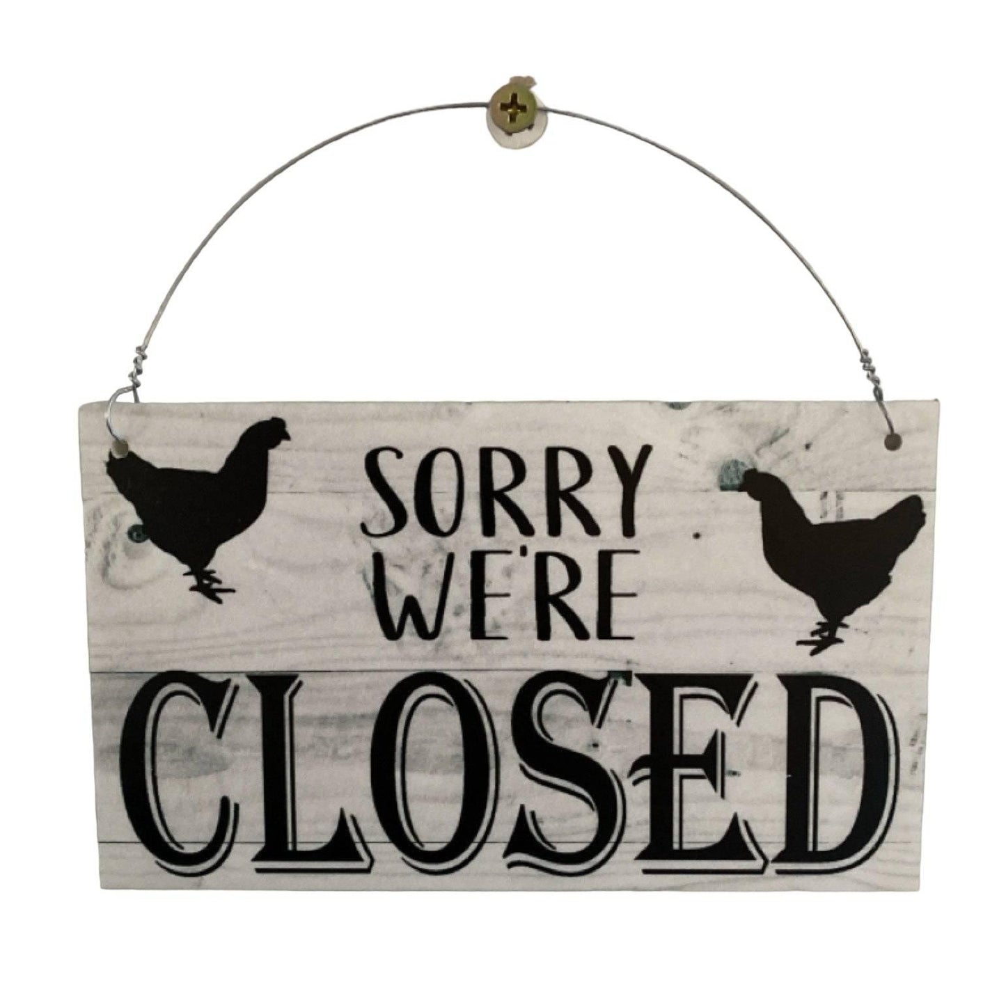 Open Closed Chicken Butcher Egg Shop Hanging Sign - The Renmy Store Homewares & Gifts 