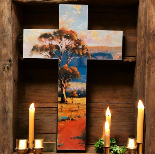 Cross Australian Country Home Garden Wall Decoration - The Renmy Store Homewares & Gifts 