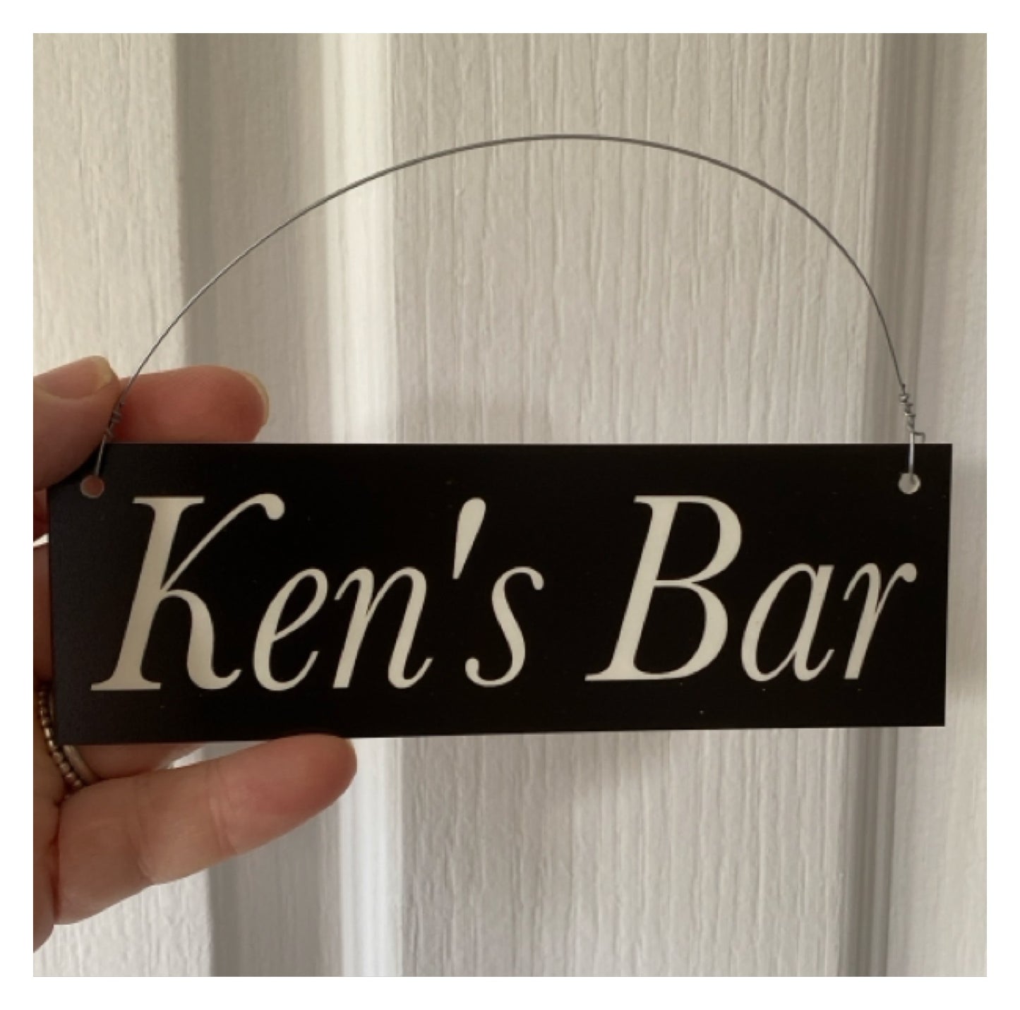 Black White Custom Personalised Sign