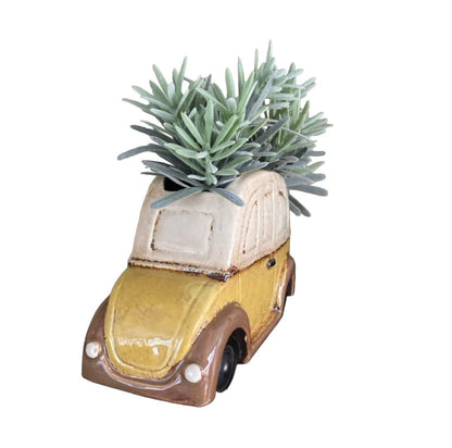 Beetle VW Funky Pot Plant Planter Yellow - The Renmy Store Homewares & Gifts 