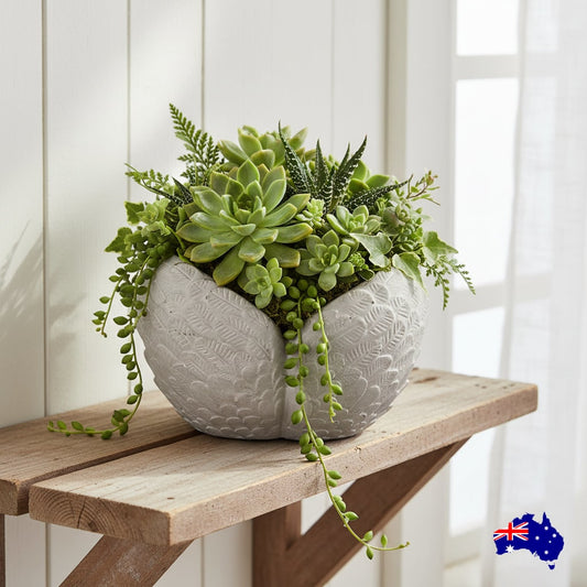 Handmade Concrete Angel Wings - Australian Made Planter Candle Holder - Set of 1, 2 or 3