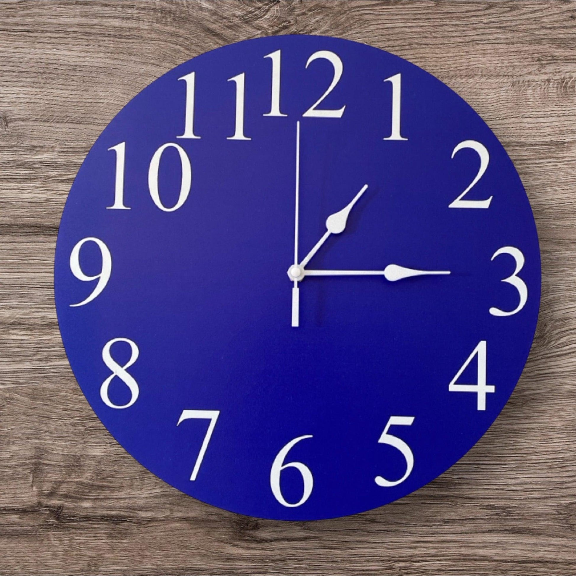 Clock Wall Blue White Aussie Made - The Renmy Store Homewares & Gifts 