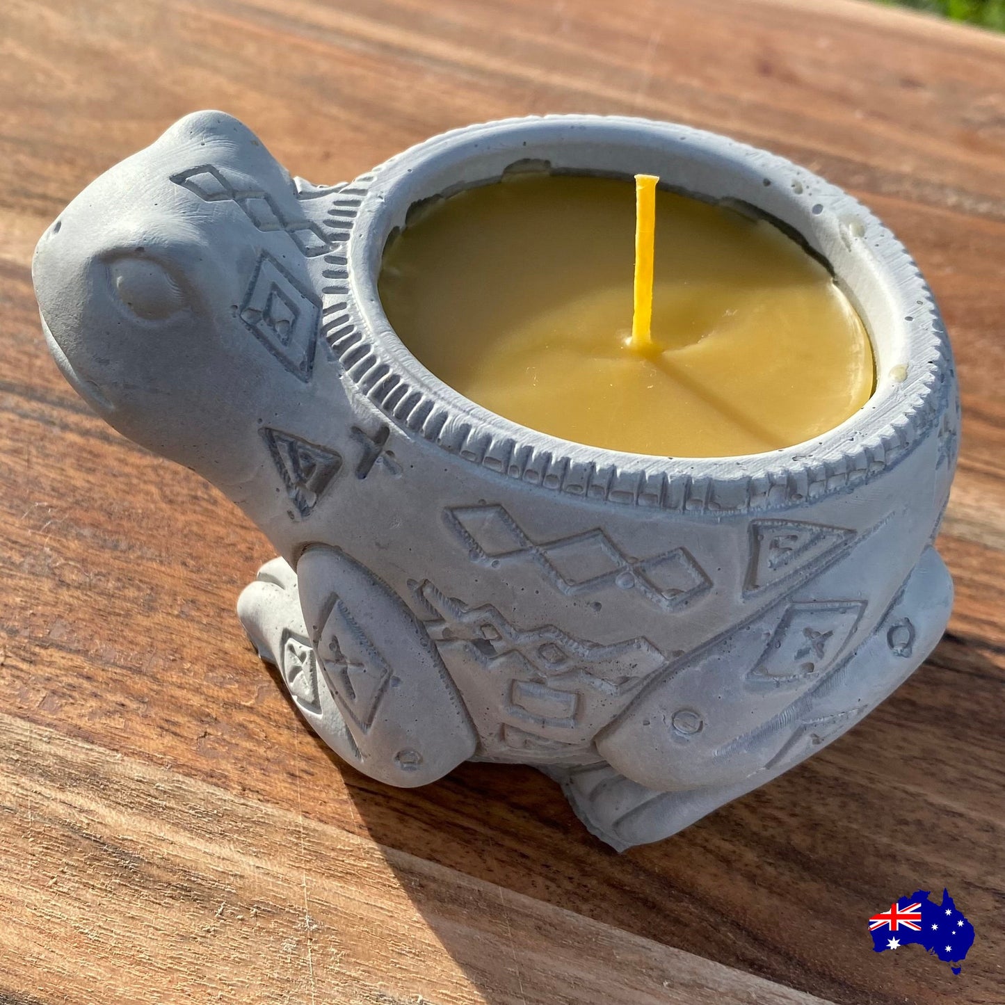 Pure Beeswax Frog Candle Aussie Handmade