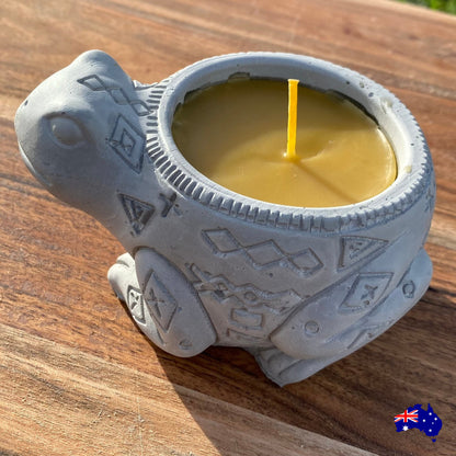 Pure Beeswax Frog Candle Aussie Handmade