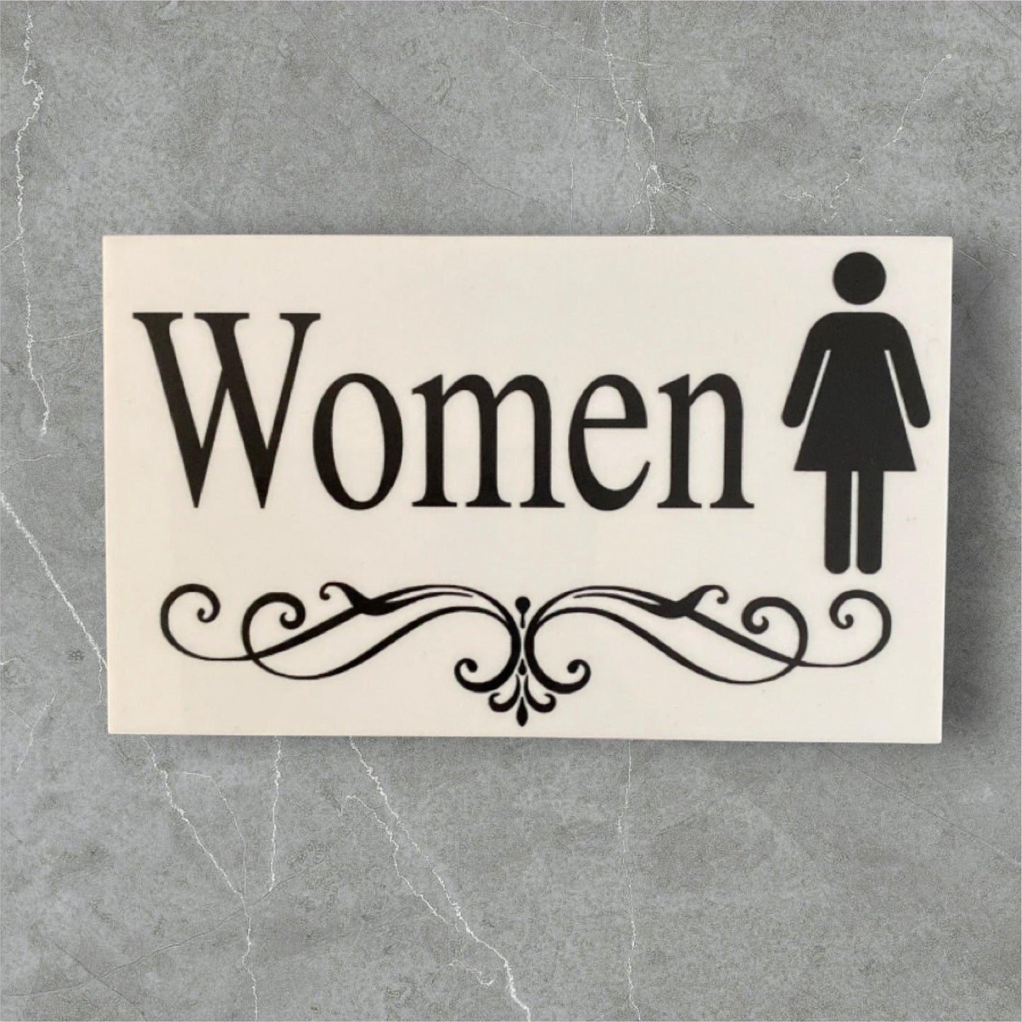 Toilet Door Women Men Vintage Scroll Sign - The Renmy Store Homewares & Gifts 