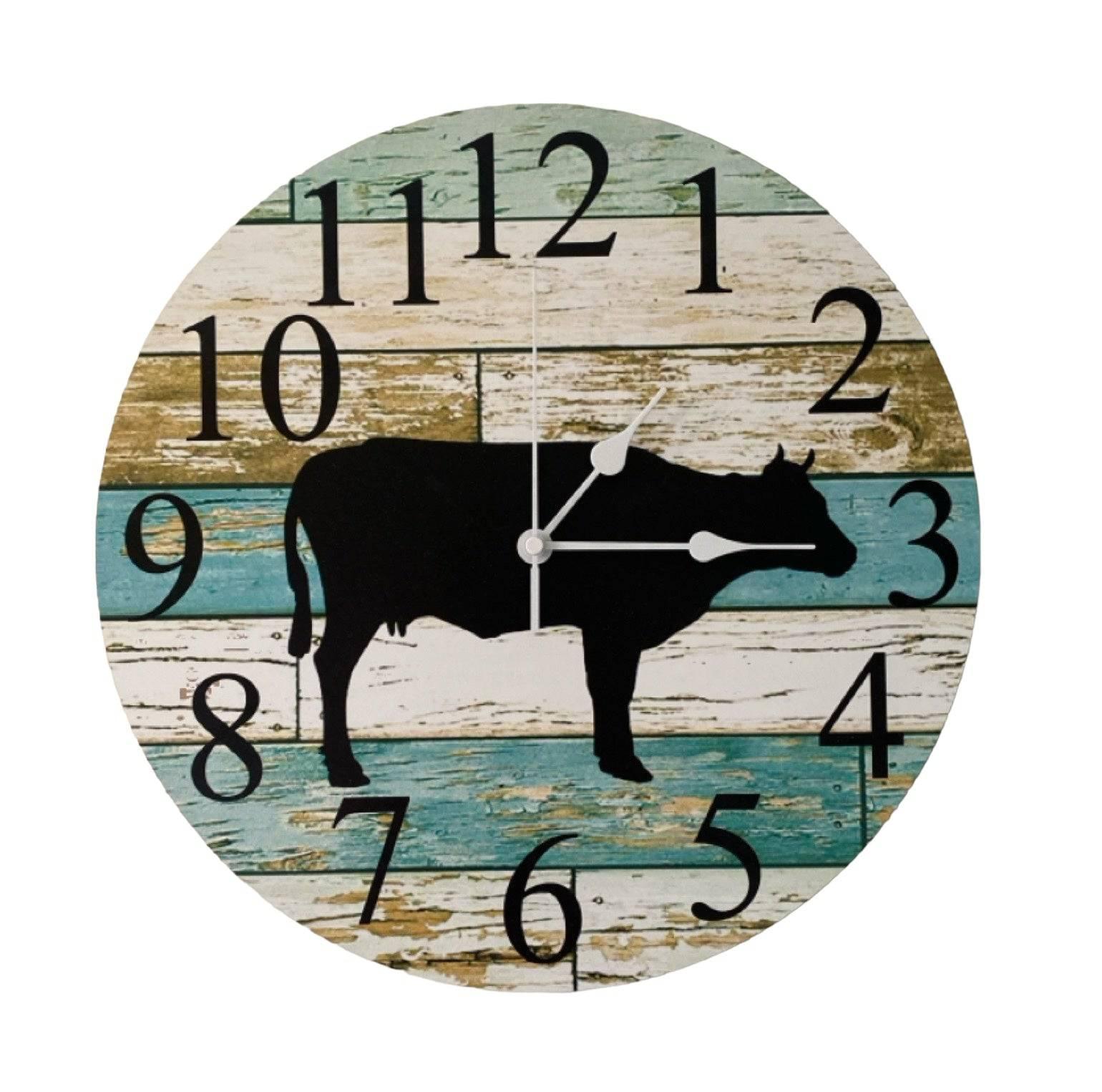 Clock Wall Cow Farmhouse Aussie Made - The Renmy Store Homewares & Gifts 