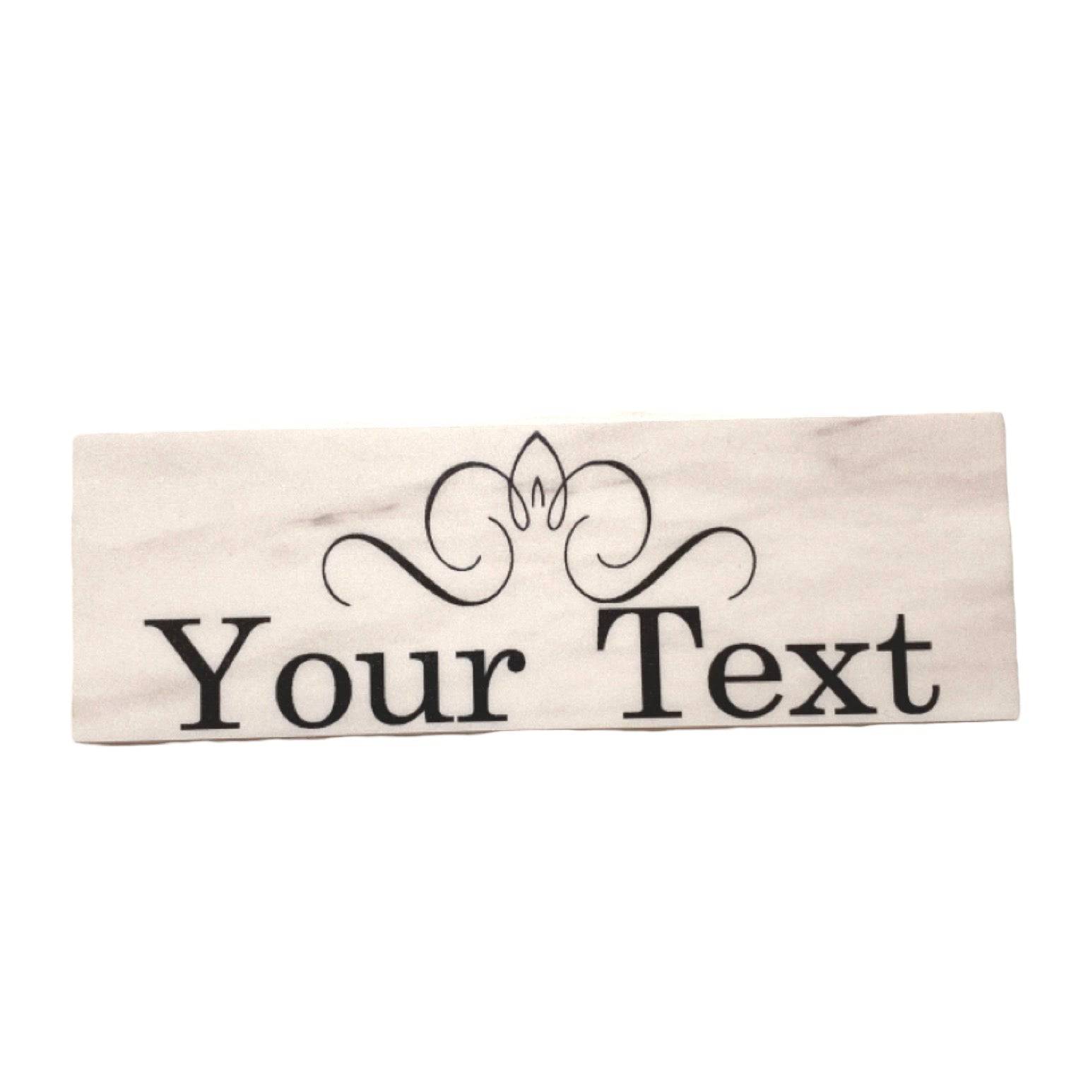 Custom Personalised Shabby Chic Scroll Sign - The Renmy Store Homewares & Gifts 