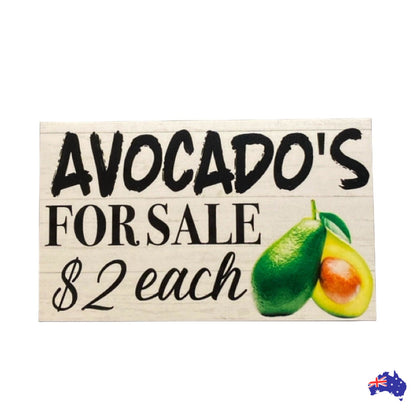 Avocados For Sale Farm Road Stall Custom Homesteading Sign - The Renmy Store Homewares & Gifts 