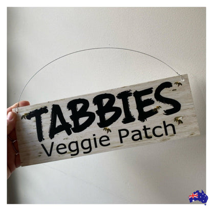 Custom Veggie Patch Garden Bees Sign - The Renmy Store Homewares & Gifts 