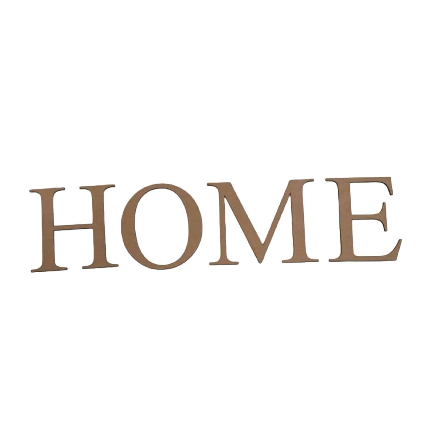 Home MDF Shape Word Raw Wooden Wall Art - The Renmy Store Homewares & Gifts 