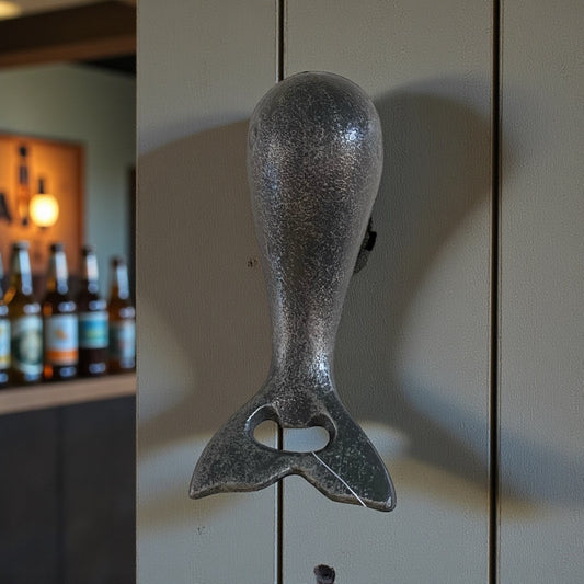 Wall Bottle Opener Whale Beach House Cast Iron