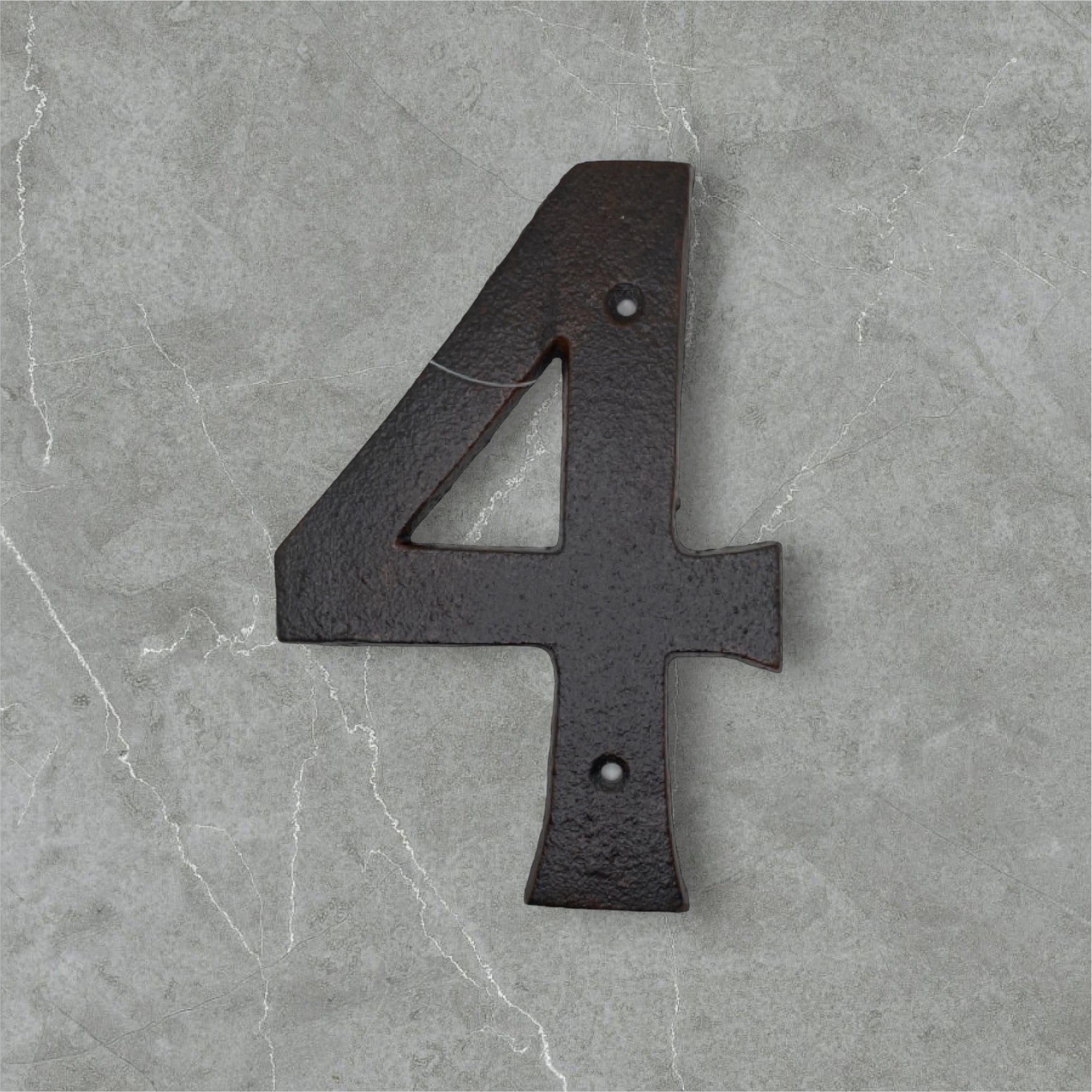 Number 4 Cast Iron Metal House Street Fence Wall Letterbox Large 16cm - The Renmy Store Homewares & Gifts 