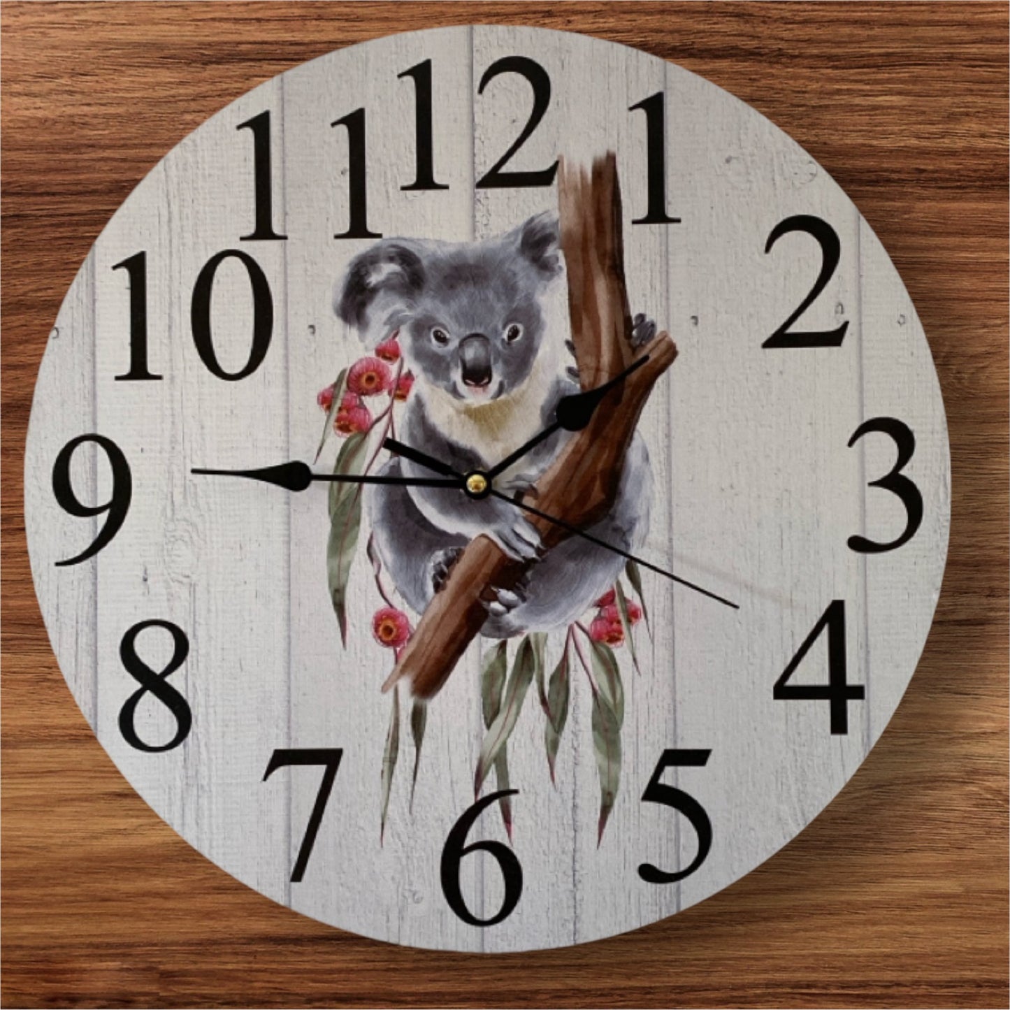 Clock Wall Wooden Koala Aussie Made