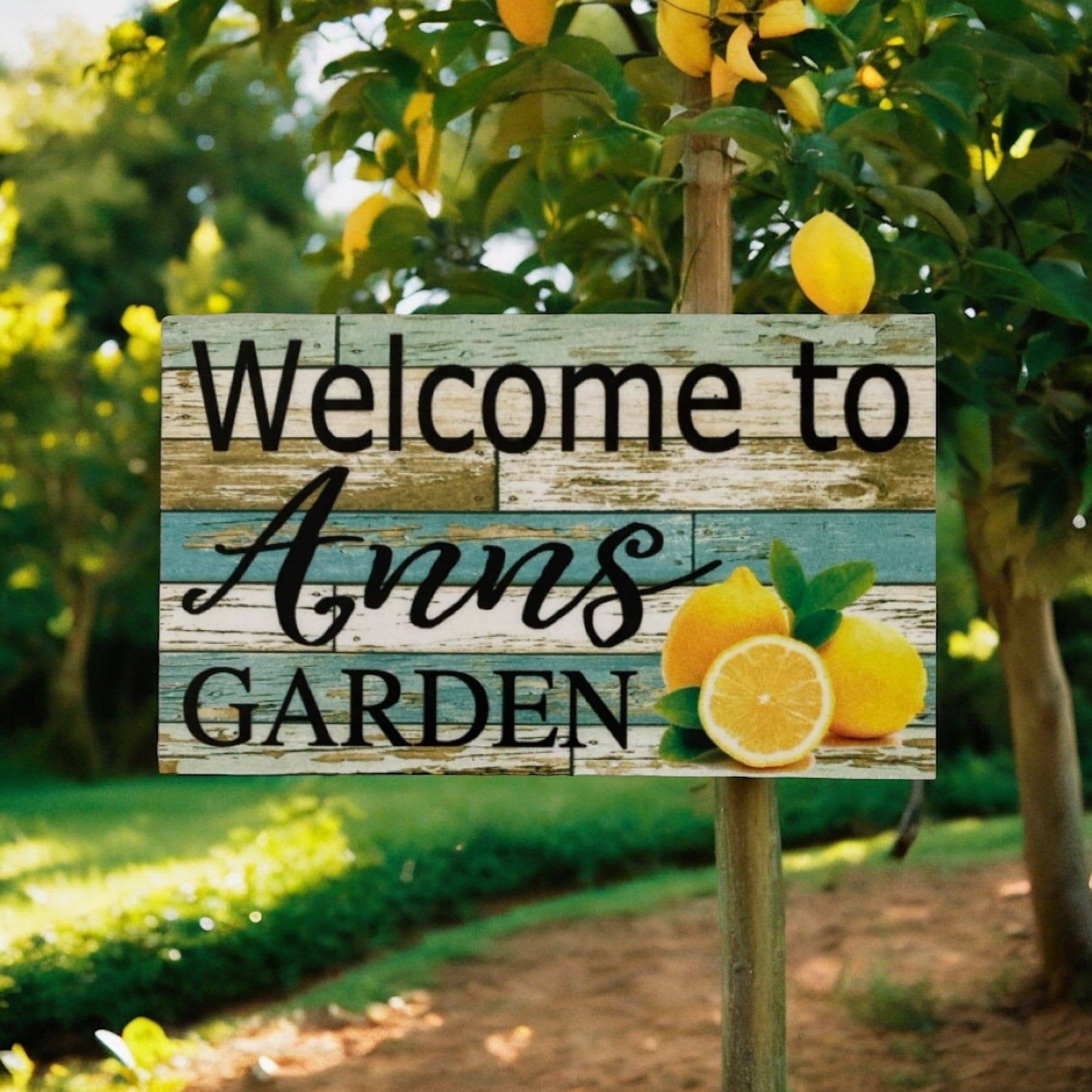 Garden Lemon Gloves Personalised Sign Gardener Gift Set - The Renmy Store Homewares & Gifts 