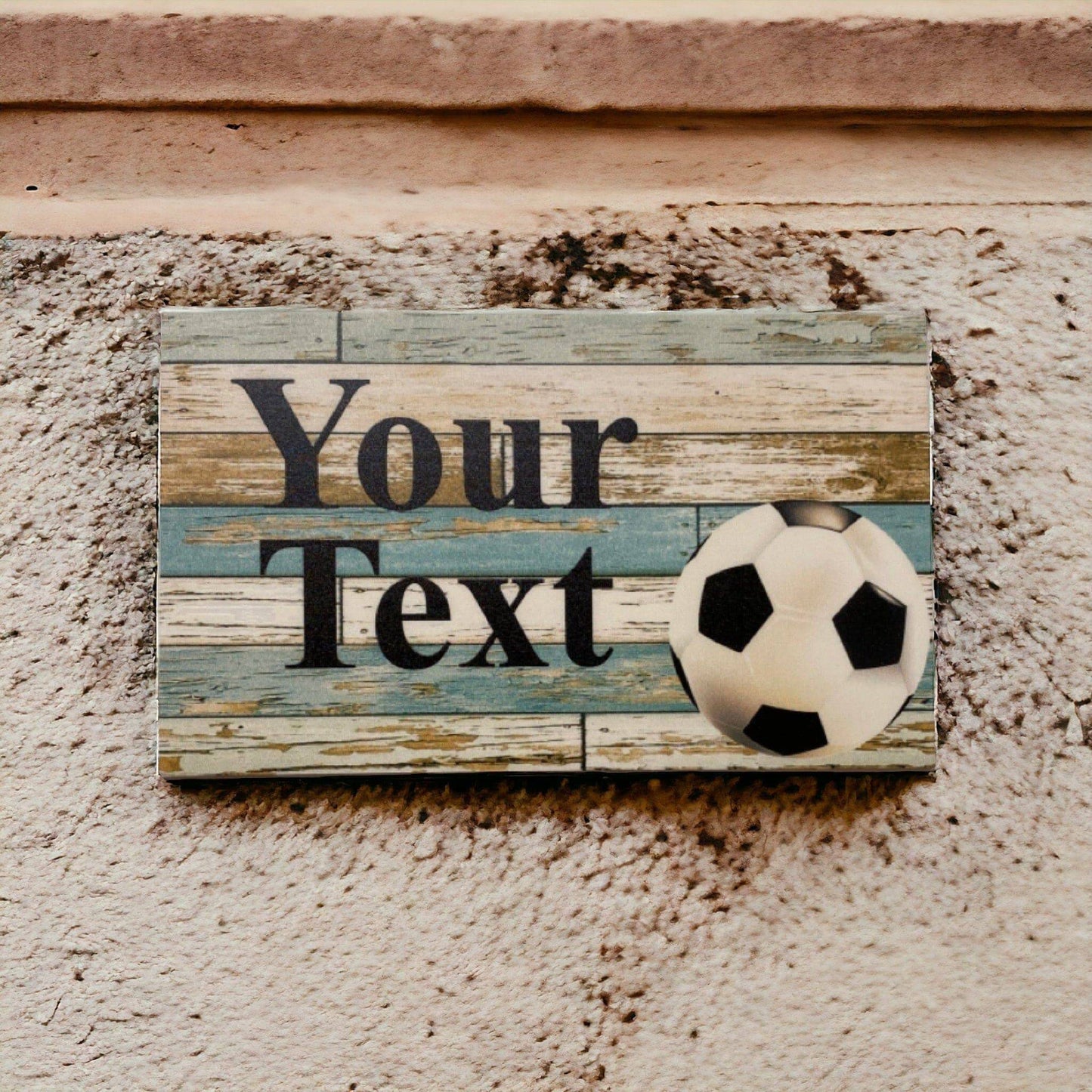 Soccer Blue Custom Personalised Sign - The Renmy Store Homewares & Gifts 