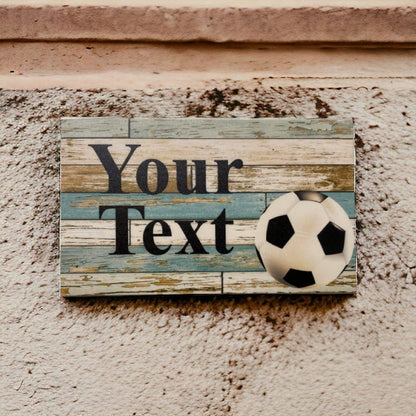 Soccer Blue Custom Personalised Sign - The Renmy Store Homewares & Gifts 