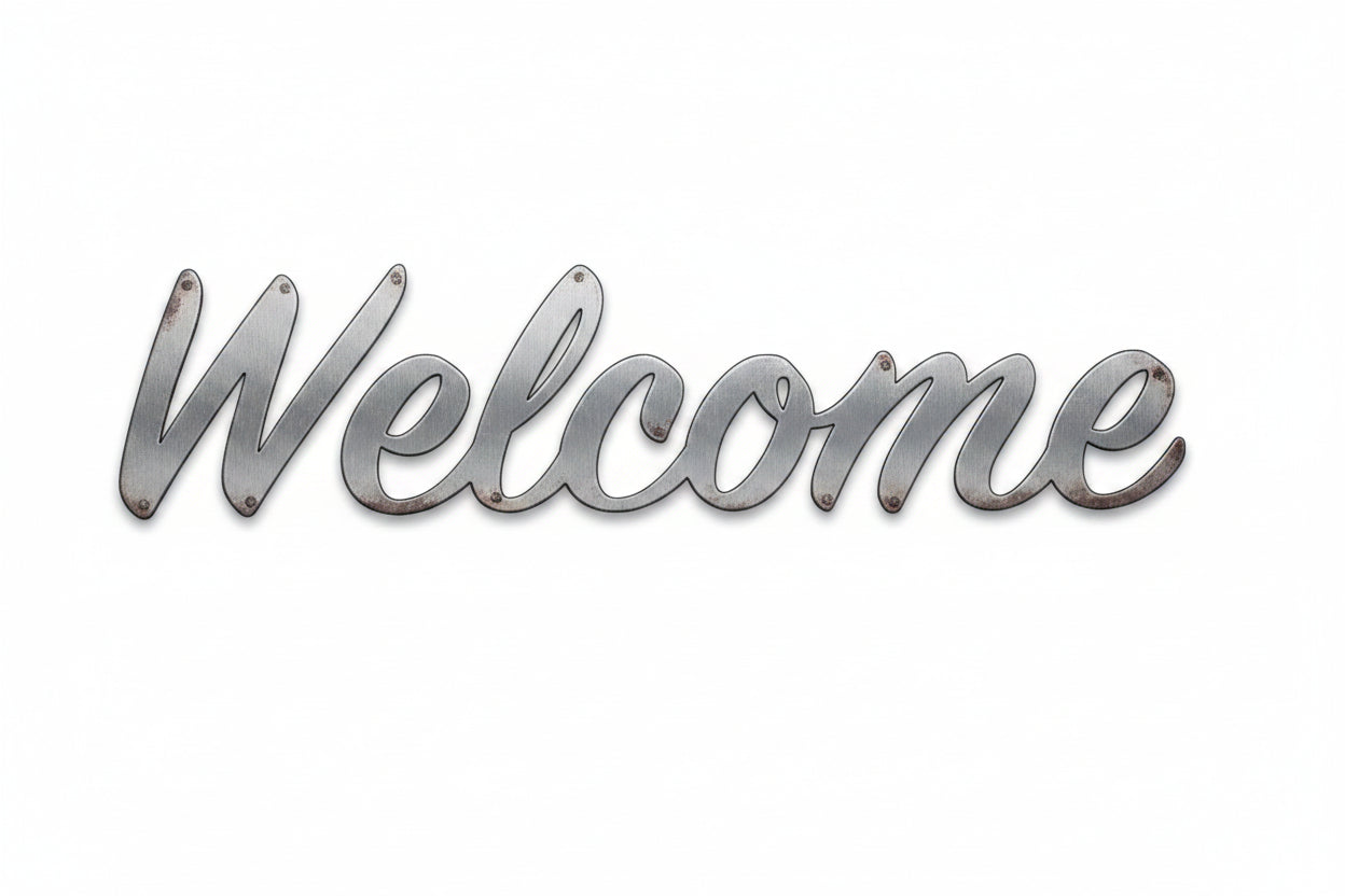Rusty Metal Word Sign | Custom Cor10 Corten Steel Words & Names | Australian Made