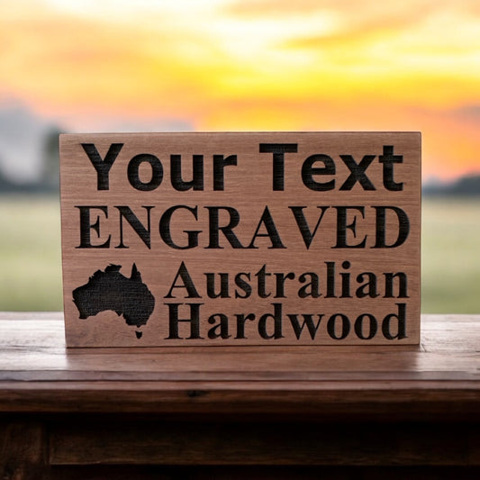 Hardwood Timber Wood Custom Personalised Sign