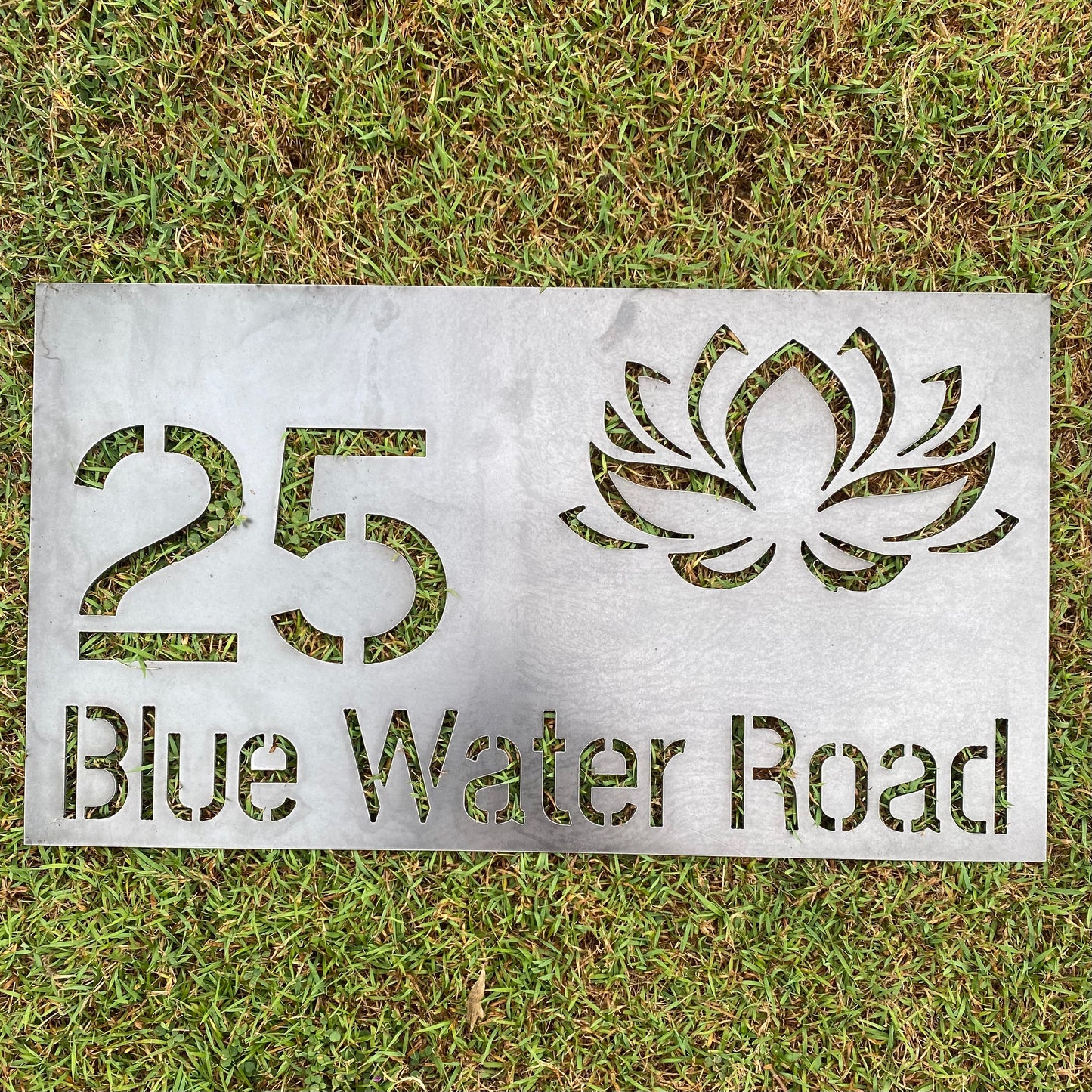 Custom Property Street House Sign - Personalised Rusty Metal Steel Sign - Australian Made