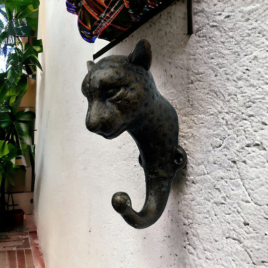 Cheetah Cat Rustic Hook - The Renmy Store Homewares & Gifts 