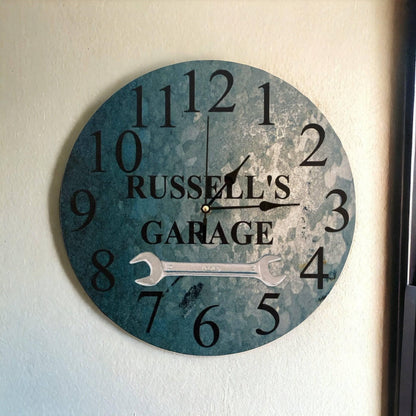 Clock Wall Garage Custom Personalised Aussie Made - The Renmy Store Homewares & Gifts 