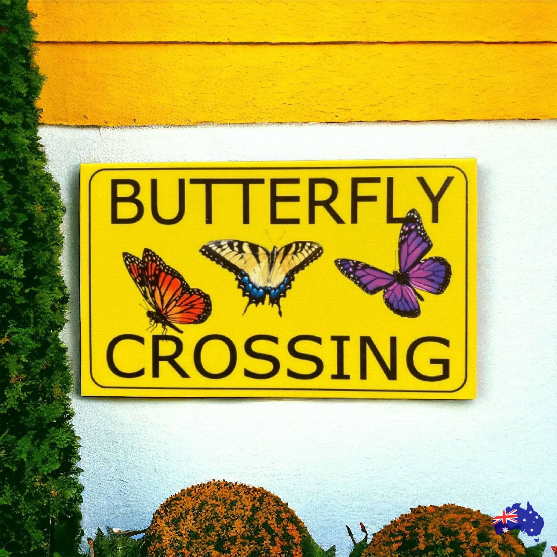 Butterfly Crossing Sign - The Renmy Store Homewares & Gifts 