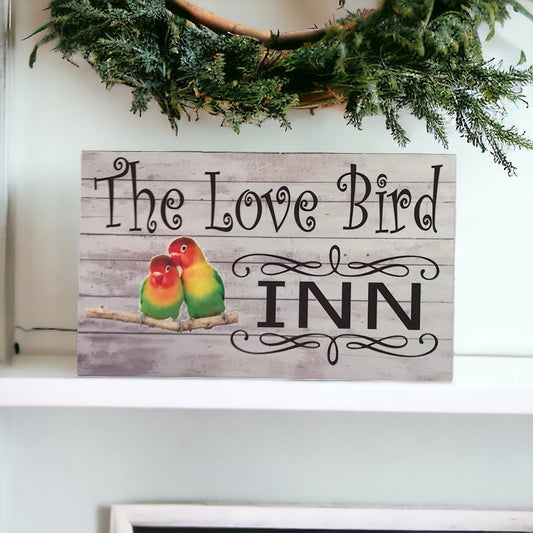 The Love Birds Inn Bird Pet Sign - The Renmy Store Homewares & Gifts 