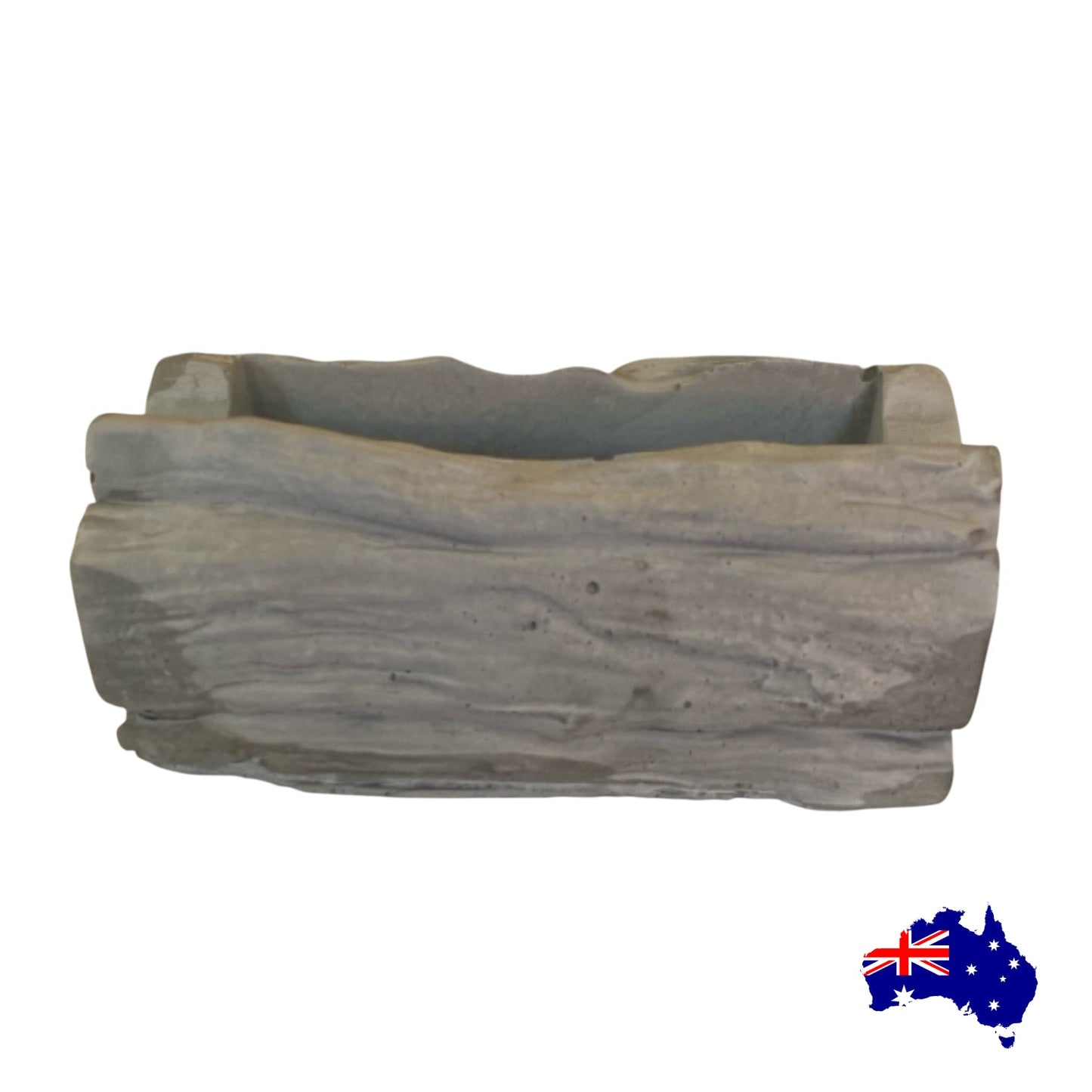 Planter Pot Tree Log Rustic Aussie Handmade Concrete