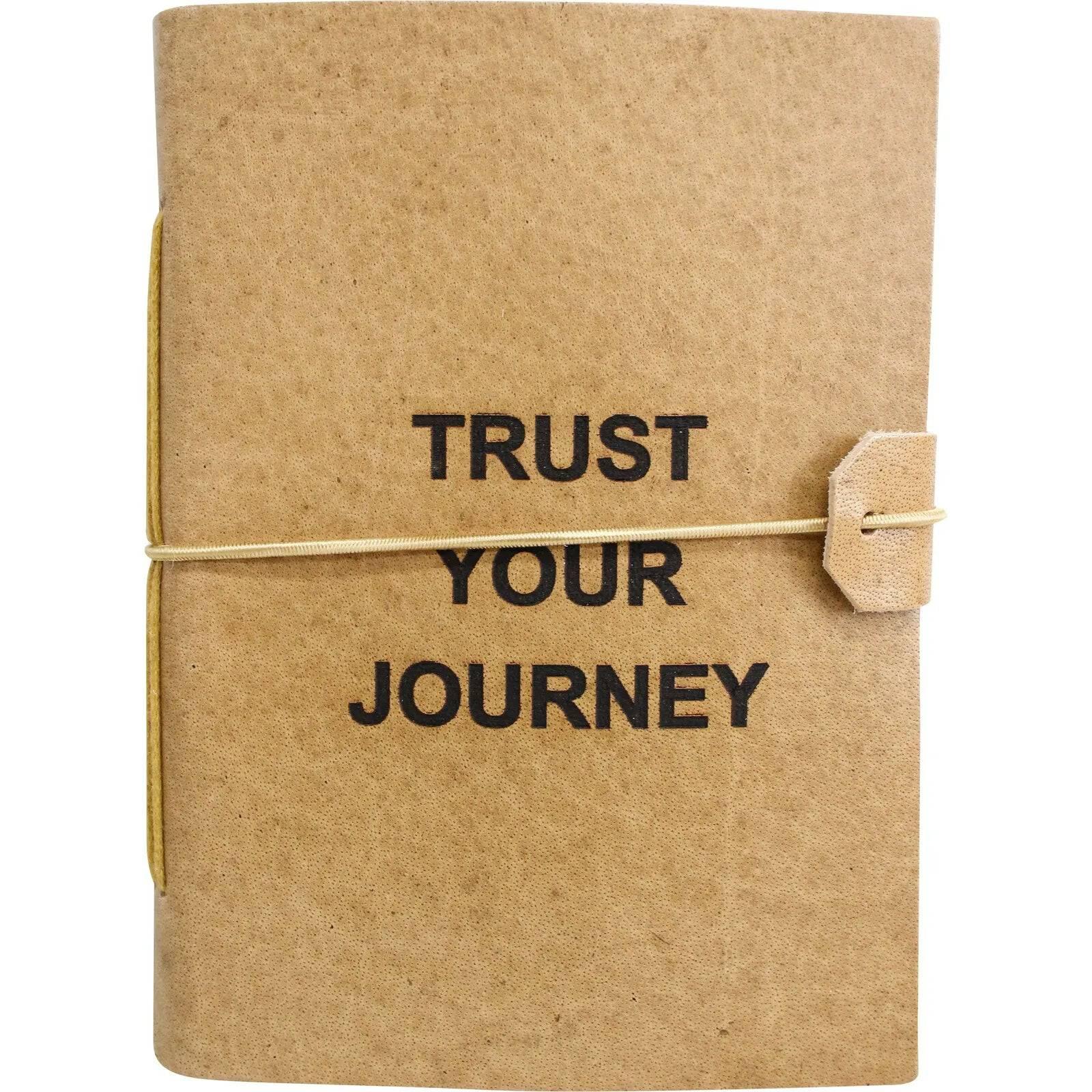 Journal Leather Diary Note Book Trust Your Journey - The Renmy Store Homewares & Gifts 