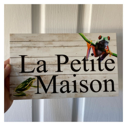 Frog Garden Custom Personalised Sign