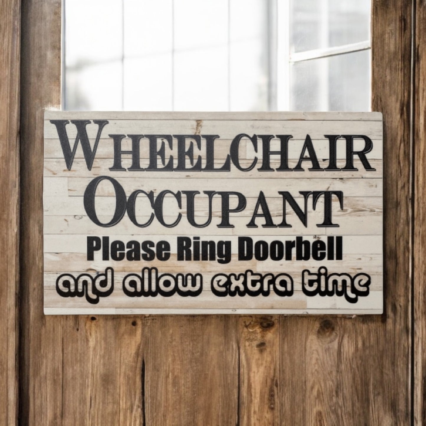 Wheel Chair House Door Bell Sign