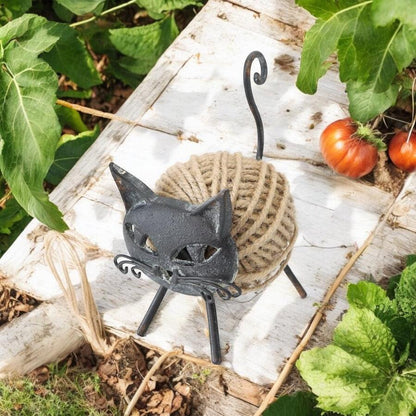 String Holder Rustic Cat