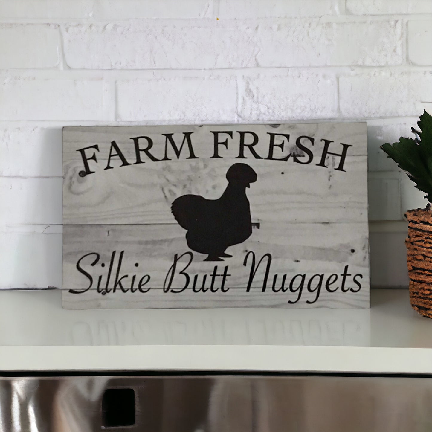 Farm Fresh Silkie Butt Nuggets Egg Sign