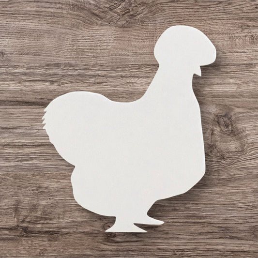 Silkie Chicken Hen White  Acrylic Country Decor - The Renmy Store Homewares & Gifts 