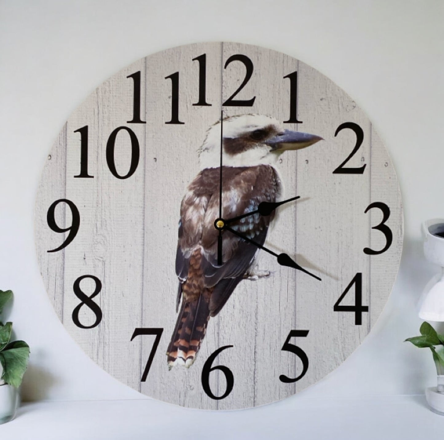 Clock Wall Kookaburra Bird Mate Aussie Made