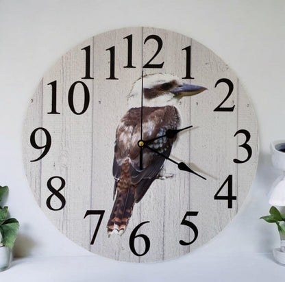 Clock Wall Kookaburra Bird Mate Aussie Made - The Renmy Store Homewares & Gifts 