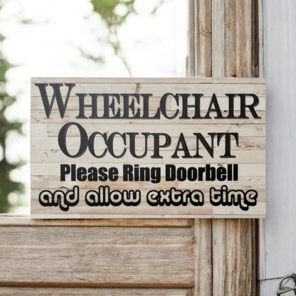 Wheel Chair House Door Bell Sign - The Renmy Store Homewares & Gifts 