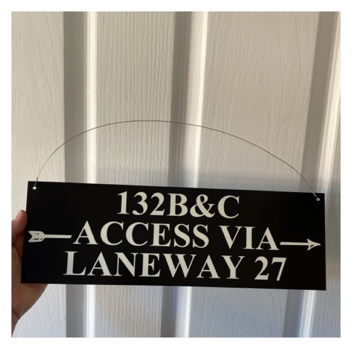 Custom Personalised Arrow Black Property Direction Sign