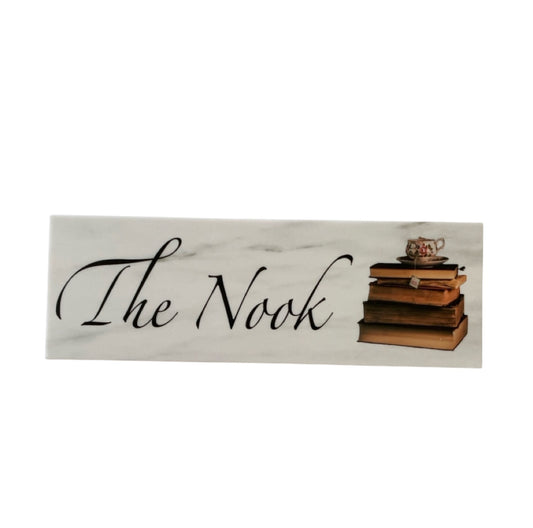 The Nook Library Reading Sign