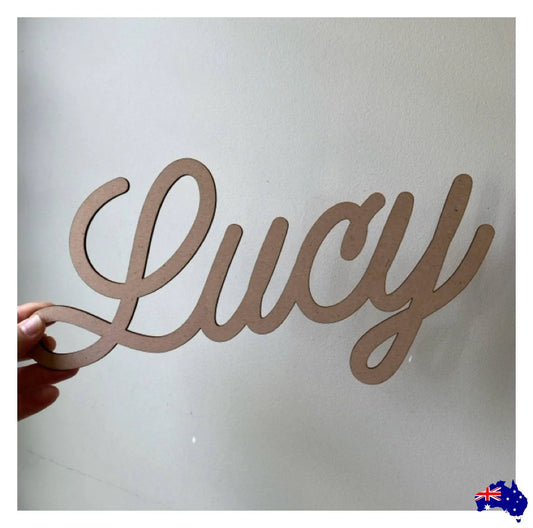 Name Word Custom Personalised Wood MDF Sign - The Renmy Store Homewares & Gifts 