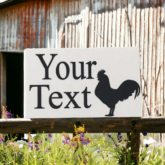 Rooster Custom Personalised Sign - The Renmy Store Homewares & Gifts 