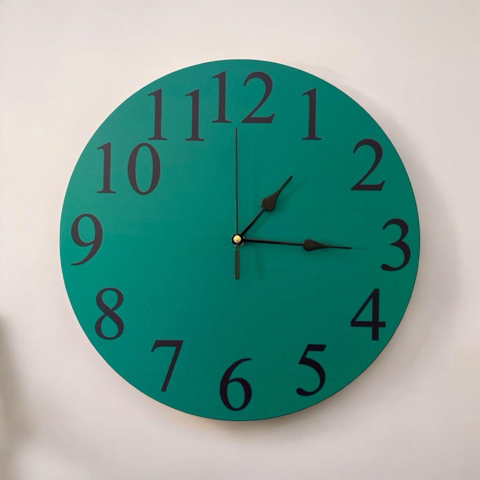 Clock Wall Green Aussie Made - The Renmy Store Homewares & Gifts 