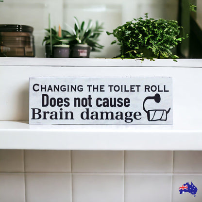 Changing Toilet Roll Sign - The Renmy Store Homewares & Gifts 