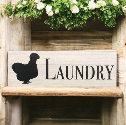 Silkie Chicken Toilet Laundry Bathroom Sign - The Renmy Store Homewares & Gifts 